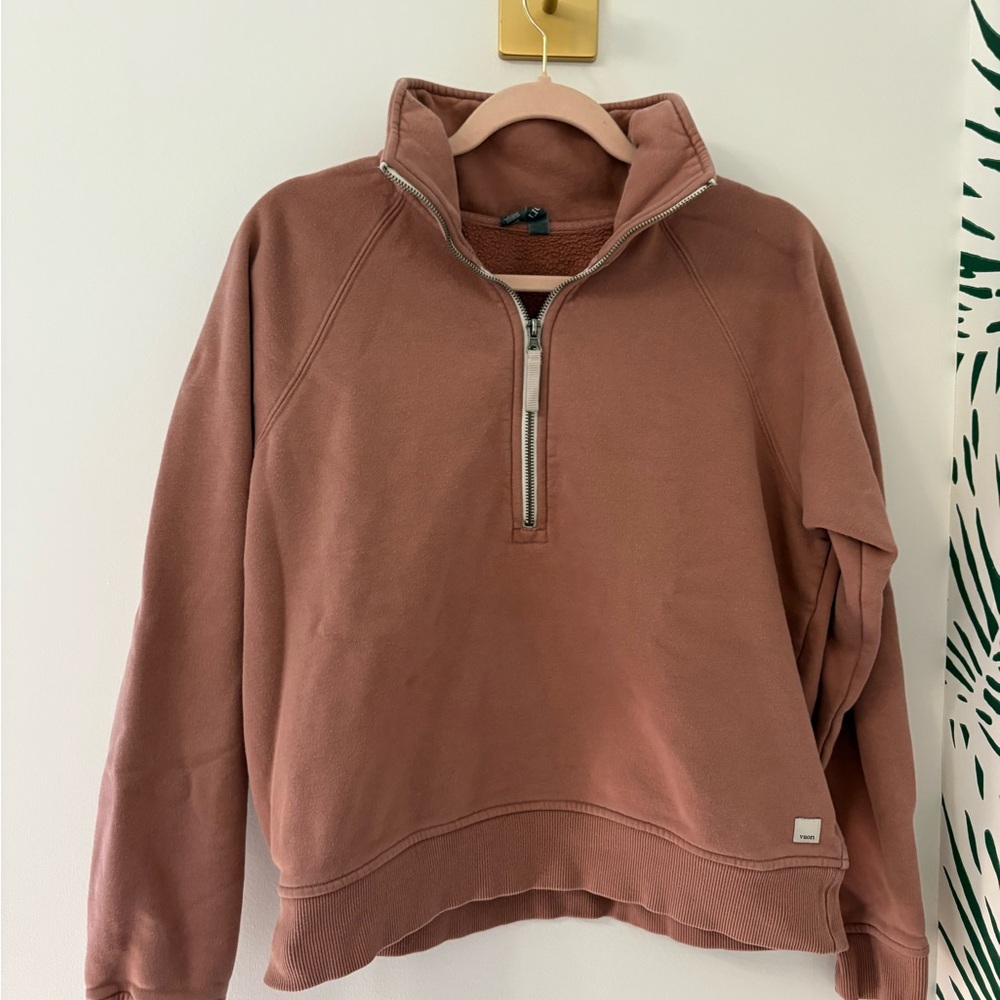Vuori Dusty Rose Quarter-Zip Sweatshirt